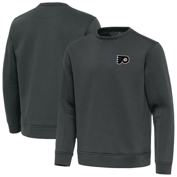 Men's Antigua Pewter Philadelphia Flyers Relevant Lightweight Pullover Sweatshirt