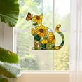 thumbnail image 5 of Sunflower Cat Acrylic Sun Catcher for Windows, 3D Rainbow Light Reflector with Suction Cup, Cute Home or Car Decor Gift for Cat Lovers, 5 of 6