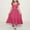 Hot Pink, variant on Girls Summer Dresses Cute Ruffle Tie Back Party Dress Kids Cotton Linen Casual Sleeveless Square Neck Beach Maxi Dresses