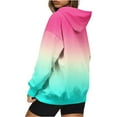 thumbnail image 6 of Ashirexll Womens Hoodies, Oversized Hoodies for Women, Ladies' Loose Long Sleeve Hoodies Gradient Color Casual Sports Hooded Sweatshirts, 6 of 7
