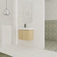 thumbnail image 3 of FFZ 24 Inch Bathroom Vanity With Ceramic Basin, Wall Mounted Floating Vanity Sink Combo, Wooden Storage Cabinet With Double Doors For Bathroom,Oak, 3 of 4