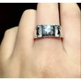thumbnail image 3 of 2Ct Round Cut Simulated Diamond Engagement Men's Band Ring 14K White Gold Plated 925 Silver, 3 of 5