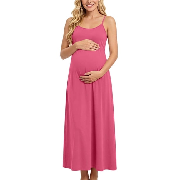 maternity dresses summer casual stretchy elastic high waist New Summer Casual Maternity Dress