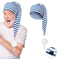 thumbnail image 2 of Unisex Stripe Print Winter Hats with Windproof Design and Knitted Hat Cover for Outdoor Activities, 2 of 6