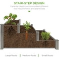 thumbnail image 4 of PINDEE  3-Tier Fir Wood Raised Garden Bed Planter Kit for Plants, Herbs, Vegetables, Outdoor Gardening w/Stackable & Flat Arrangement, Easy Assembly - Gray, 4 of 8