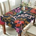 thumbnail image 4 of Coolnut Floral Pattern Tablecloth, Waterproof Washable Polyester Square Table Cover, Durable Tablecloth for Kitchen Dining Table Party Decor, 54"X 72", 4 of 7