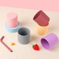thumbnail image 5 of 2 piezas de taza abierta de silicona para bebés y tazas de agarre fácil para niños pequeños a prueba de derrames, suministros para el destete dirigido por el bebé, 5 of 5
