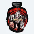 thumbnail image 3 of Nueva sudadera con capucha con estampado 3D de película de terror Terrifier para hombre, suéter de estilo hip-hop de moda urbana, sudadera con capucha informal de gran tamaño para hombre, 3 of 5