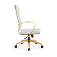 thumbnail image 3 of CAROCC High Back Executive Office Chair with Armrest Adjustable Swivel Chair Brown Leather Office Chair Modern Gold Office Chair Ergonomic Desk Chair for Extra Back & Lumbar Support, 3 of 8
