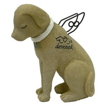 Carson 4-3/8" Bereavement Faithful Angel Dog Ceramic Figurine Statue