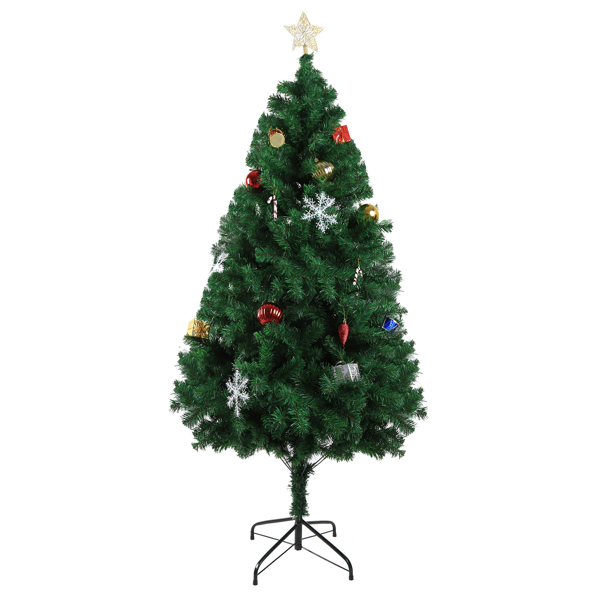 KARMAS PRODUCT 6 ft Classic Pine Artificial Christmas Tree Full 800 Tips PVC Branch with Metal ...