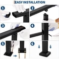 thumbnail image 6 of 6 Step Stair Handrail Kit   Aluminum and Iron Construction for Porch Steps, Easy Tool-Free Assembly, ADA Compliant Safety Rail with Non-Slip Grip, All Mounting Hardware and Protective Gloves (2-Pack), 6 of 6