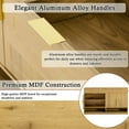 thumbnail image 4 of Aukfa 59.1" Sideboard Buffet Cabinet,Large Storage Cabinet with 3 Drawers & Adjustable Shelf,Natural, 4 of 8