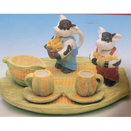 Young's Collectables COW TEA SET, New (30338)