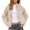 Beige, variant on VBVC Women's Zip Up Cropped Jackets,Lapel Collared Long Sleeve Coats For Women,Ladies Open Front Fall Outerwears,Khaki,Size XL