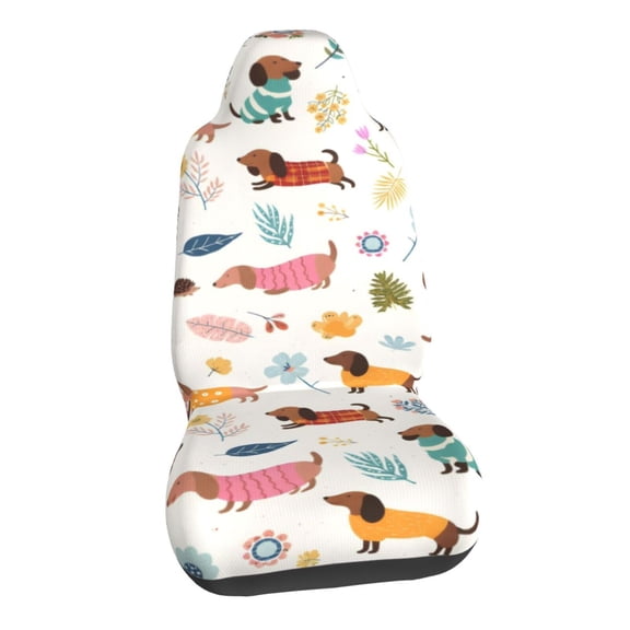 Dachshund Weiner Dog Car Seat Covers Stretch Car Seat Protectors Universal Fit