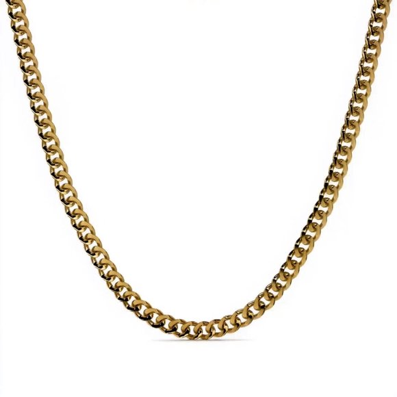 Cadena Italiana de 10K Imperial Jewelry estilo Cubana Calibre 2mm de 55cm