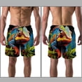 thumbnail image 3 of luoweisi Men's Beach Shorts Quick Dry Swim Trunks with Mesh Lining Chameleon L, 3 of 5