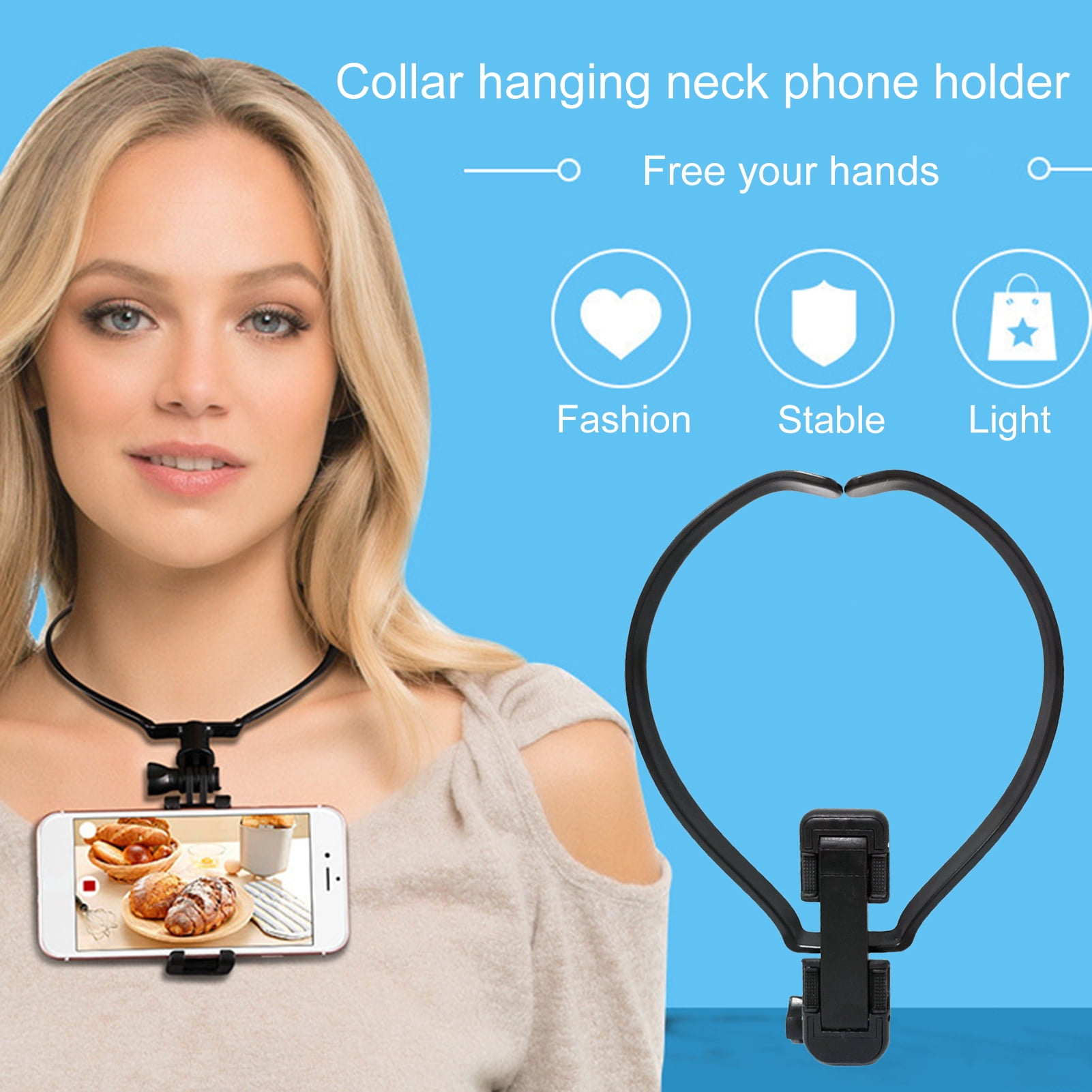 Visland Neck Phone Holder ,Adjustable 270 Degree Neck Phone Holder Gooseneck Cell Phone Holders