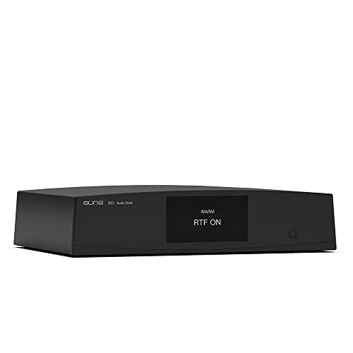 Aune SC1 Reloj de audio, salidas de onda sinusoidal/onda cuadrada OCXO externa de 10 MHz (para dispositivos de audio con entrada de reloj de 10 MHz como X1s GT, X5s S9c Pro, S10N, S8c) (negro)