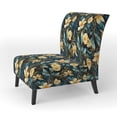 thumbnail image 3 of Designart "Twilight Serenity In The Tropics I" Chaise d'Appoint Tropicale Dorée - Fauteuil Tropical pour Chambre, 3 of 7