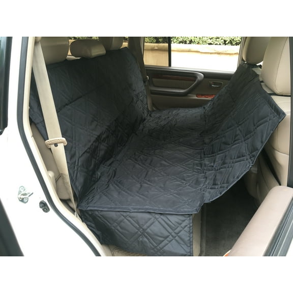 Covered Living Deluxe Dog Car Seat Hammock Quilted Cover with Non-Slip Backing Best for Cars Trucks and SUVs Make Travel With Your Pet Always an Option - 56"W x 60"L, BLACK
