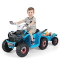 thumbnail image 1 of Gymax Kids Electric ATV Car 6V Battery-Powered Ride on Toy w/Removable Back Trailer Blue, 1 of 7