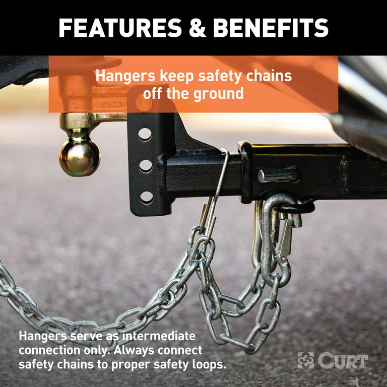 Curt 45807 - Trailer Safety Chain Holder Bracket (2 Shank)
