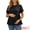 Black, variant on DARING DIVA Women's Maternity Business Shirt Peplum Babydoll Summer Blouse S Black