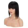 thumbnail image 2 of SEGO Human Hair Topper Clip In 100% Remy Human Hair Extensions 13*15 Silk Lace Base Topper With Bangs/Middle Part Cover Hairloss, 2 of 8
