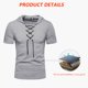 thumbnail image 5 of Sudadera con capucha deportiva de manga corta táctica gris retro para hombre, sudadera con capucha para deportes al aire libre, 5 of 6