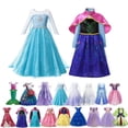 thumbnail image 2 of Vestido de princesa Elsa para niña, ropa de fiesta de cumpleaños, Carnaval, Anna, Blancanieves, Rapunzel, sirena, disfraz de Aurora, 2 of 5