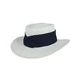 thumbnail image 2 of CTM Unisex White Straw Gambler Hat with Hatband, 2 of 5