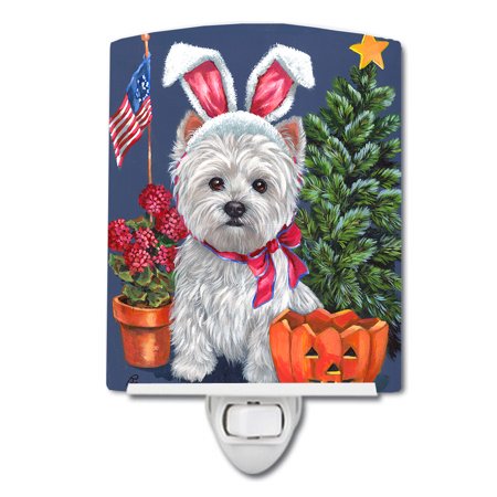

Caroline s Treasures Westie for All Seasons Ceramic Night Light