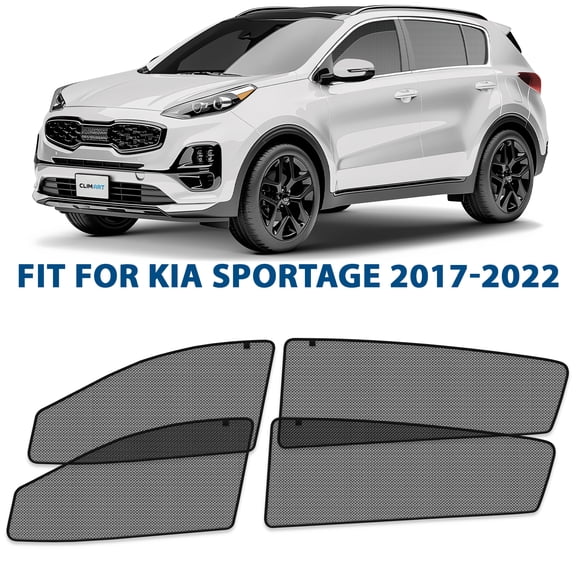 CLIM ART Magnetic Car Window Shades for Kia Sportage 2017-2022 – Custom-Fit Sun Blocker Curtains, Side Window Covers, Essential Car Accessories for Camping, Baby, and Privacy Protection - MS0230