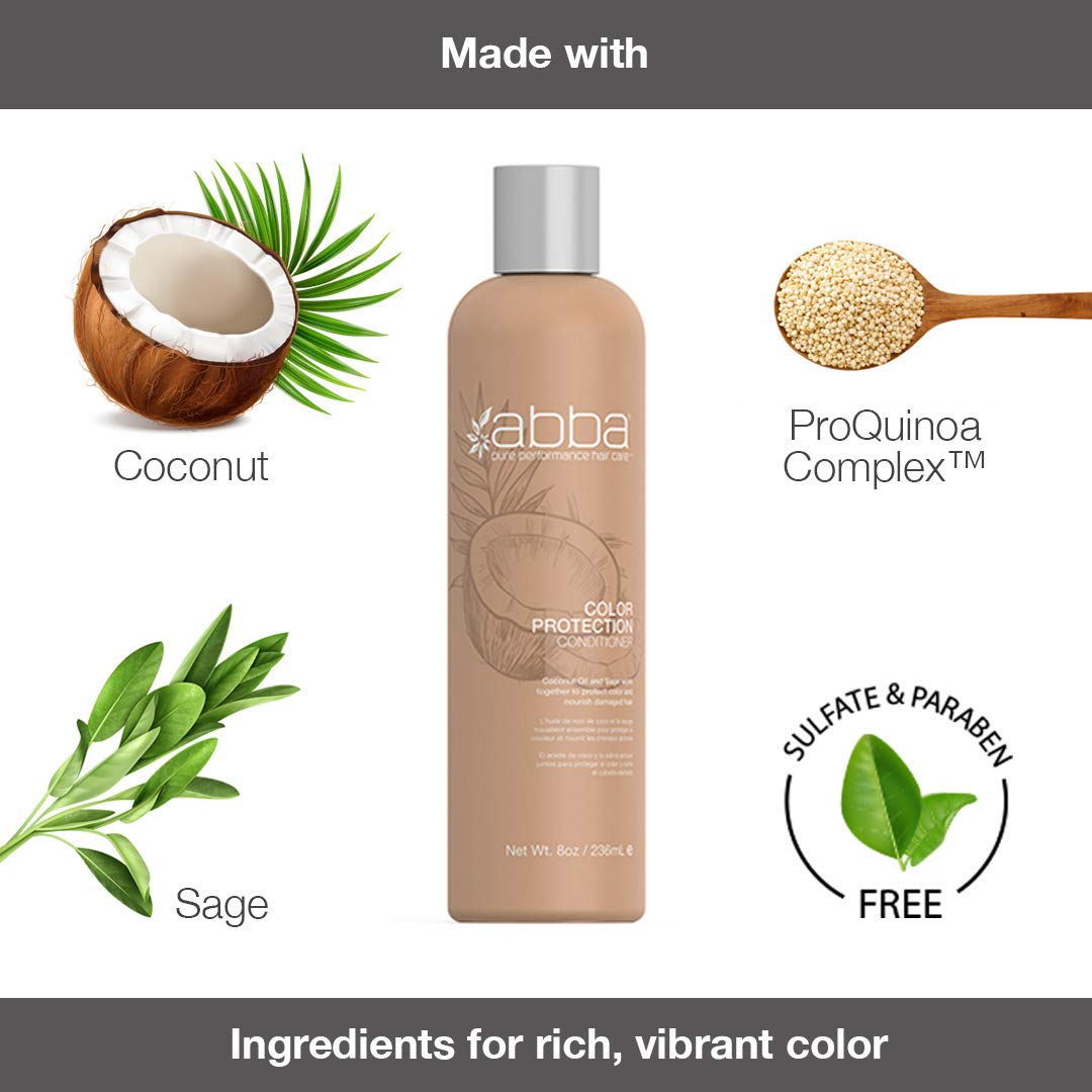 ABBA by ABBA Pure & Natural Hair Care - COLOR PROTECTION CONDITIONER 8 OZ - UNISEX - image 3 of 3