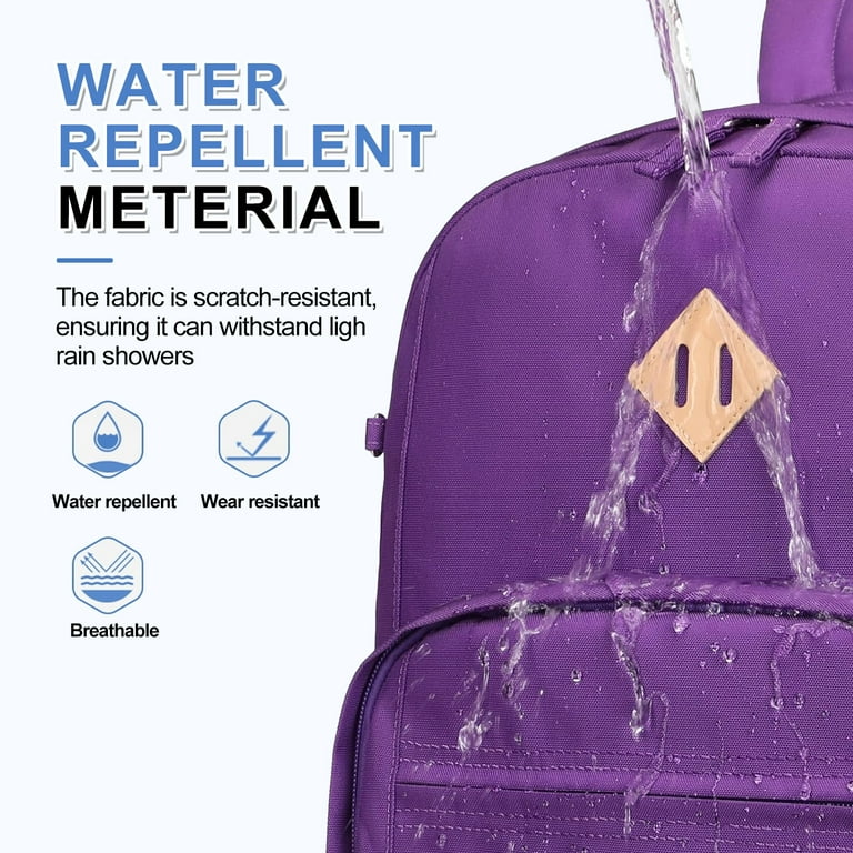 Dakimoe School Backpack, Water-Resistant, 15.6" Laptop, Purple photo 6