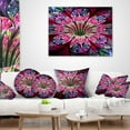 thumbnail image 4 of Designart Pink Blue Colorful Flower - Floral Throw Pillow - 18x18, 4 of 5