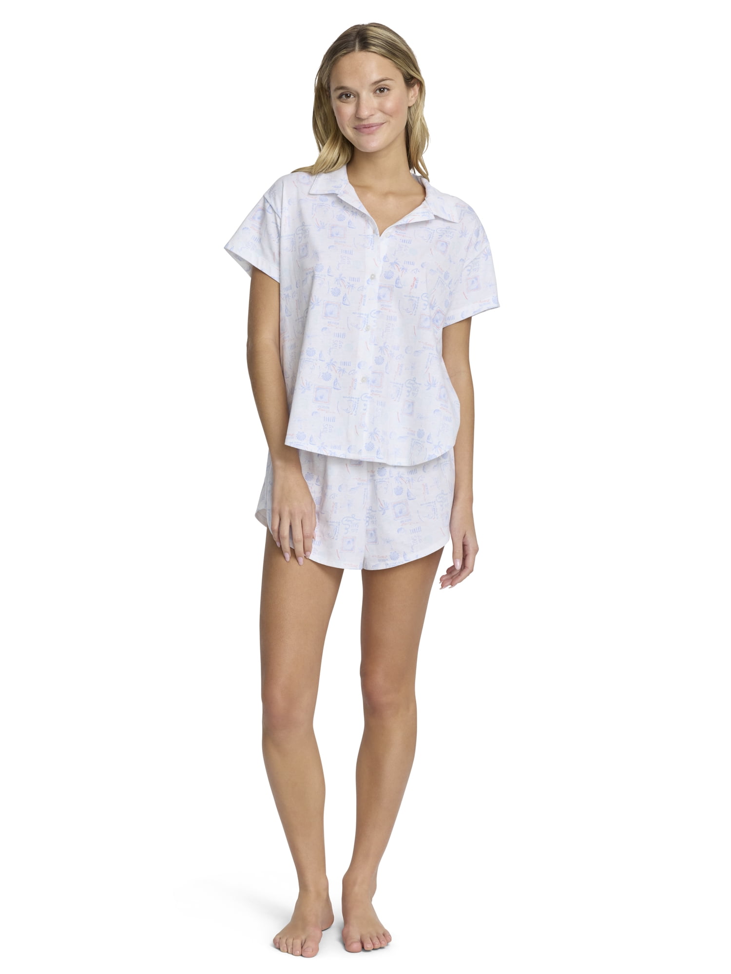 Mills by Millie Bobby Brown Women's Short Sleeve Pajama Top, Sizes XS-XXXL