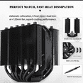 thumbnail image 5 of Thermalright For Silver Soul 135 Black Dual Tower CPU Air Cooler for Computer Case 6x6mm Heat Pipes Copper & Aluminum Heatsink Cover, 5 of 7