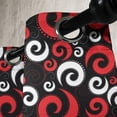 thumbnail image 3 of Ambesonne Abstract Grommet Curtain, Spirals and Dots Art, 50" x 84", White Black and Vermilion, 3 of 6