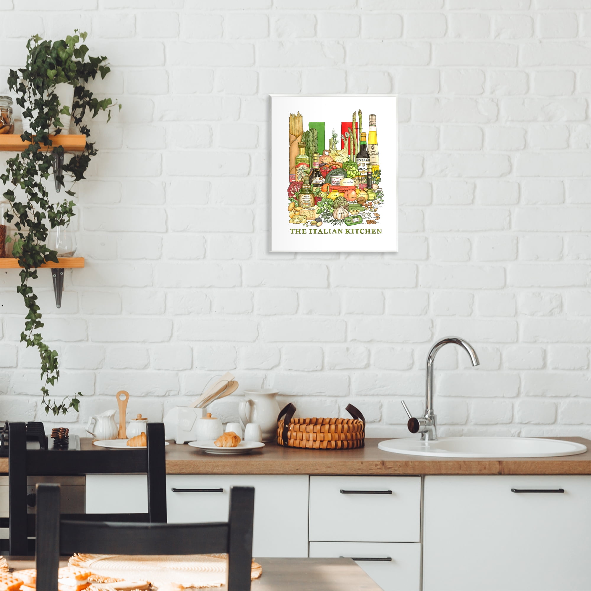 Stupell Industries Italian Kitchen and Food Wall Plaque Art, design by Nancy Overton