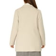 thumbnail image 4 of MODA NOVA Juniors Plus Size Winter Warm Double Breasted Mid-Length Coat, 4 of 7