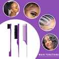 thumbnail image 4 of Hair Brush Set with Continuous Spray Bottle，Slick Back Hair Brush Back Brushing, Combing, Slicking Hair, 4 of 7