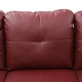 thumbnail image 4 of MAYEERTY 97" Ruby Modern Faux Leather Couch Rich Red Bold Living Room Seating, 4 of 8