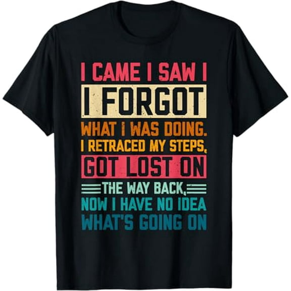 I Came I Saw I Forgot What I Was Doing Sarcastic Gag T-Shirt
