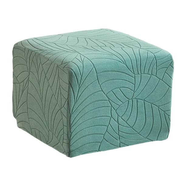 Funda cuadrada para otomana, funda protectora elegante, práctica, transpirable y ligera. Verde