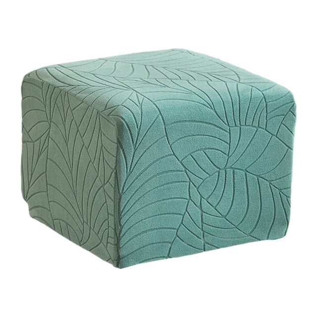 Funda Cuadrada para , Reposapiés, Taburete de Almacenamiento Ligero Y Suave, Taburete de Moda, Funda Protectora para para El Hogar. Verde