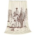 thumbnail image 2 of Balery Cowboys Riding Horses Manta de Felpa Suave y Acogedora – Cobija de Franela Aterciopelada para Cama, Lavable y Cálida para Sofá, Mascotas, Transpirable-50"x40", 2 of 7