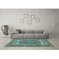 thumbnail image 3 of Ahgly Company Indoor Rectangle Persian Light Blue Traditional Area Rugs, 8' x 10', 3 of 4